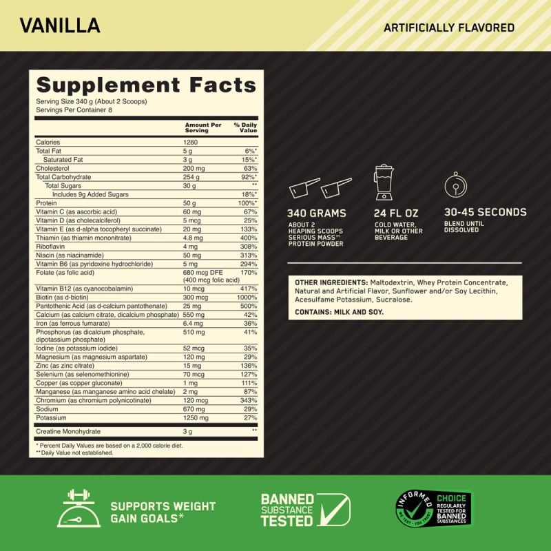 serious mass 6 lb vanilla tabla