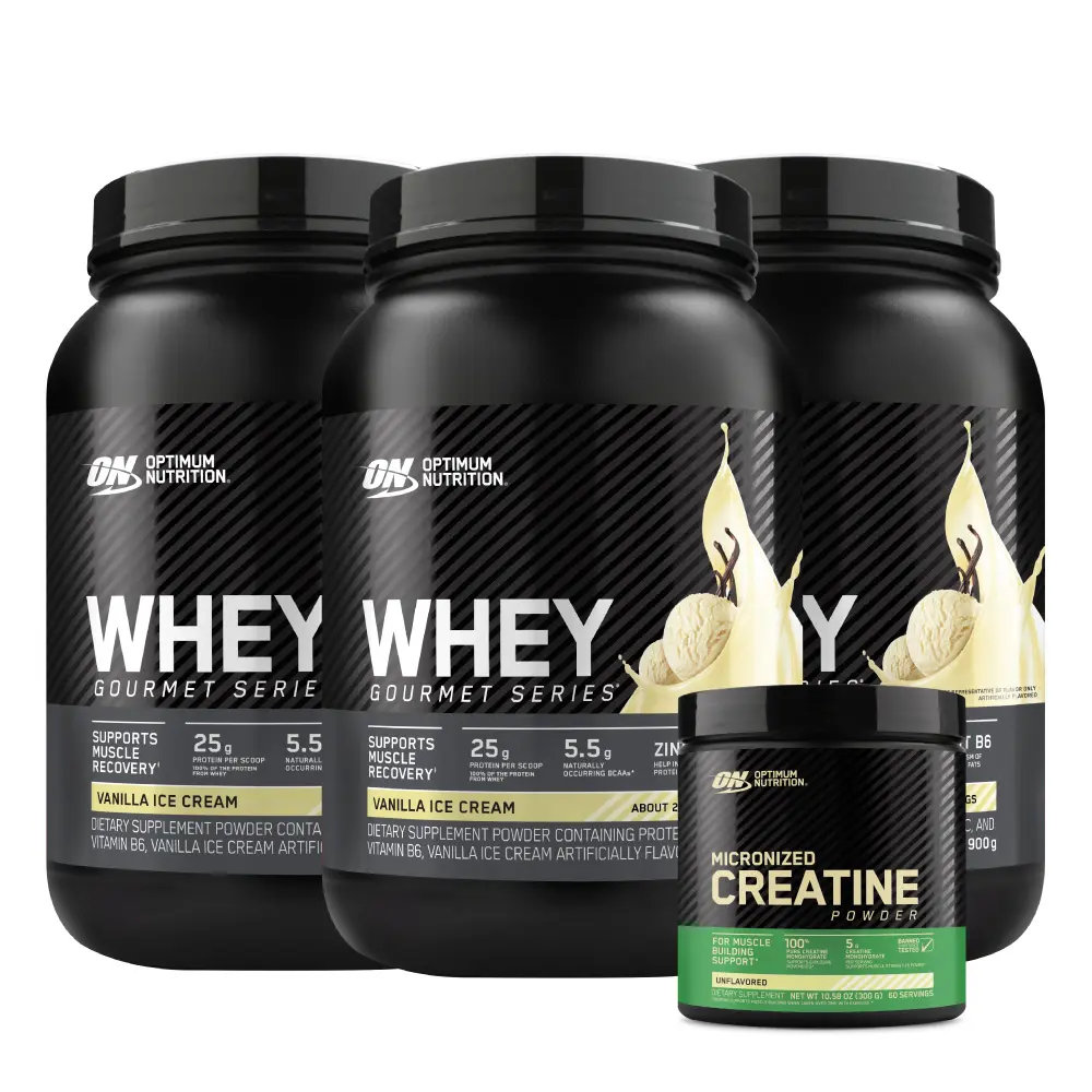 3 und Whey Gourmet 2 LB + Creatine Optimum 60 Serv