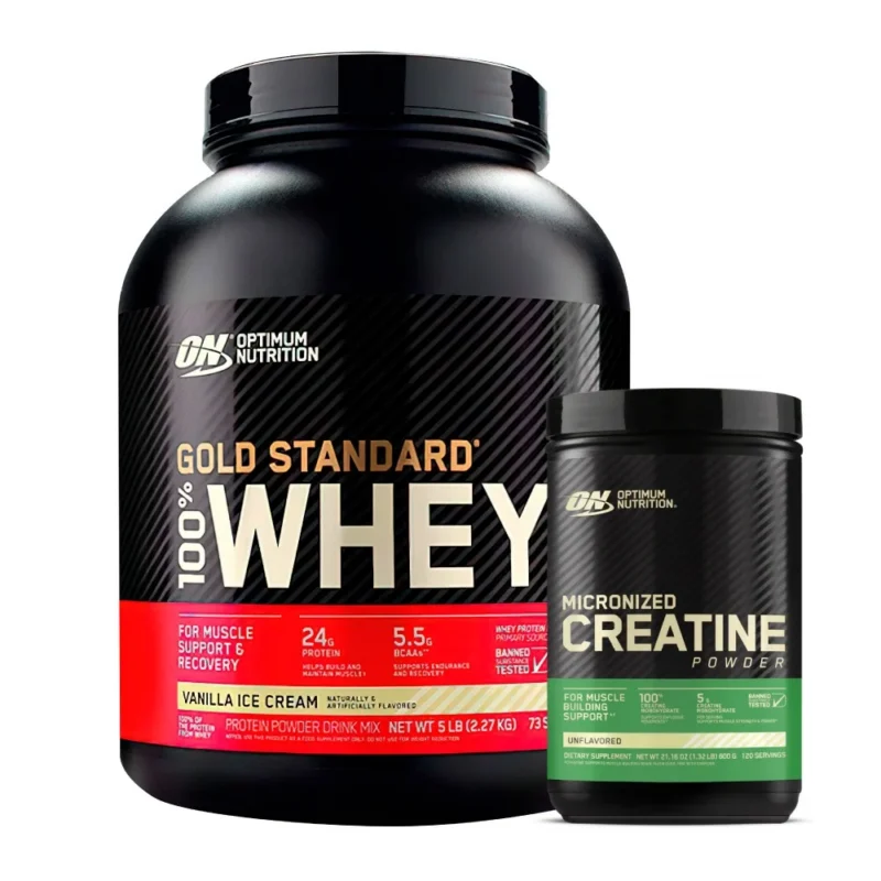 Gold Standard 5 LB + Creatine Optimum 120 Serv