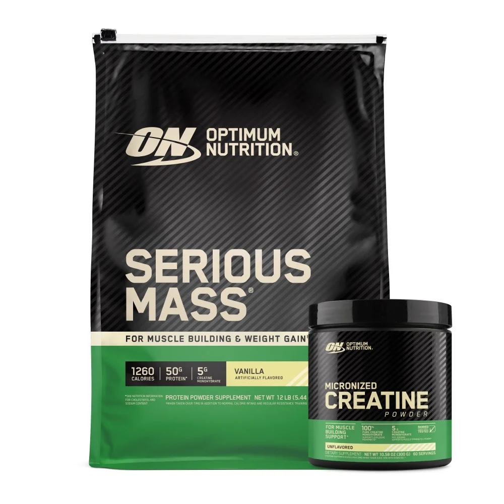 Serious Mass 12 LB + Creatine Optimum 60 Serv