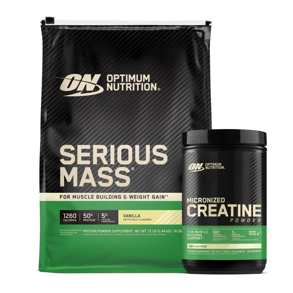 Serious Mass 12 LB + Creatine Optimum 120 Serv
