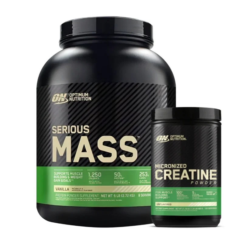 Serious Mass 6 LB + Creatine Optimum 120 Serv
